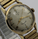 1960s Elgin Men's Gold 17Jwl Unique Dial Watch w/ Bracelet