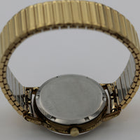 1960s Elgin Men's Gold 17Jwl Swiss Made Textured Lenen Dial Watch