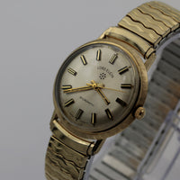 1950s Lord Elgin Men's Micromatic Swiss Made 10K Gold Automatic Fancy Bezel Watch