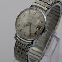 Elgin Men's Silver Swiss Made 17Jwl Calendar Watch w/ Bracelet