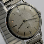 Elgin Men's Silver 17Jwl Swiss Made Watch w/ Bracelet