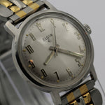 Elgin Men's Silver Swiss Made 17Jwl Watch w/ Bracelet