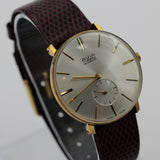 Avia Men's Swiss Made 17Jwl Gold Large Dial Watch w/ Hirsch Strap