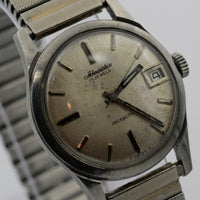 1960s Admiration Men's Silver Swiss Made 17Jwl Calendar Watch w/ Bracelet