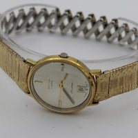 1970s Baylor SkyStar Men's Gold 17Jwl Swiss Made Calendar Watch w/ Bracelet
