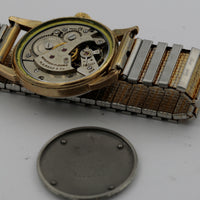 WWII Boulevard 10K Gold Swiss Made Military Style Men's Watch w/ Bracelet