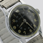 WWII Bradley Silver Swiss Made Military Style Men's Watch w/ Bracelet