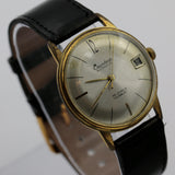 1960s Countess Men's Gold Swiss Made 30Jwl Automatic Calendar Watch w/ Strap