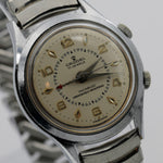 1960s Cronel Men's Alarm Silver Swiss Made 17Jwl Watch w/ Bracelet