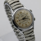 1960s Cronel Men's Alarm Silver Swiss Made 17Jwl Watch w/ Bracelet