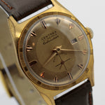 1960s Centrex 21 Medals Men's Swiss Made 17Jwl Calendar Gold Watch w/ Strap