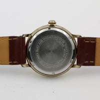 1950s Calvert Men's Gold 17Jwl Swiss Made Watch w/ Strap