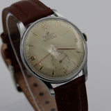 1930s Festina Men's Extra Large Swiss Made 17Jwl Silver Watch w/ Strap