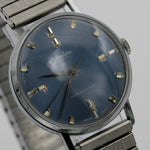 1960s Endura Men's Swiss Made Silver Fancy Dial Watch w/ Bracelet