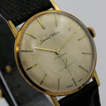 1960s Germinal Voltaire Men's Swiss Made 17Jwl Gold Watch w/ Strap