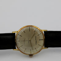 1960s Germinal Voltaire Men's Swiss Made 17Jwl Gold Watch w/ Strap