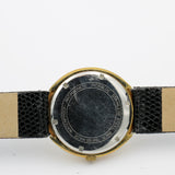 Geneve Aster Men's Gold Swiss Made 17Jwl Hidden Lugs Watch w/ New Lizard Strap