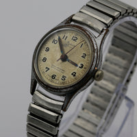 WWII Hydate Swiss Made Military Style Men's Silver Watch w/ Bracelet