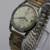 1950s Hilton Men's Silver Automatic 17Jwl Swiss Made Calendar Watch w/ Bracelet
