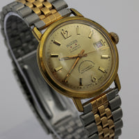 Hilton Men's Gold Automatic 17Jwl Swiss Made Calendar Watch w/ Bracelet