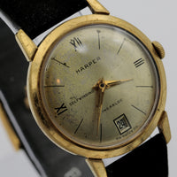 Harper Men's Swiss Made Automatic Gold Calendar Watch w/ Strap