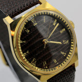 Hafner Men's Swiss Made Gold Lizard Dial and Strap Watch