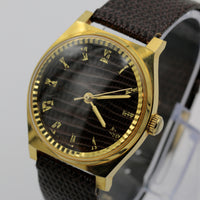 Hafner Men's Swiss Made Gold Lizard Dial and Strap Watch