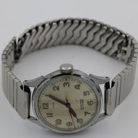WWII Honig Swiss Made Military Style 17Jwl Men's Silver Watch w/ Bracelet