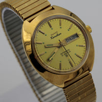 1960s HMT Kanchan Men's 21Jwl Gold Automatic Made in India Calendar Watch - Great Condition