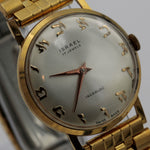 1970s Israel Men's Swiss Made 17Jwl Gold Slim Watch w/ Bracelet