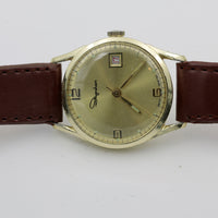 1960s Ingraham Men's Swiss Made Calendar Gold Watch