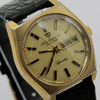 Jules Jurgensen Men's Swiss Made Automatic Dual Calendar Gold Watch w/ Strap