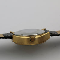 1970s Jules Jurgensen Men's Swiss Made Automatic Dual Calendar Gold Watch w/ Strap