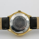 1970s Jules Jurgensen Men's Swiss Made Automatic Dual Calendar Gold Watch w/ Strap