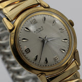 1960s Kent Men's Swiss Made 17Jwl Gold Quadrant Dial Interesting Case Watch w/ Bracel