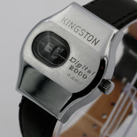 1970s Kingston Men's Swiss Made Silver 17Jwl Digital 2000 Dial Watch w/ Strap