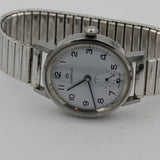 1960s Lorenz Men's Silver Swiss Made Large Watch w/ Bracelet