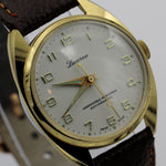 1960s Lucerne Men's Swiss Made Gold Large Dial Watch w/ Strap