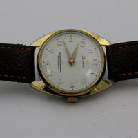1960s Lucerne Men's Swiss Made Gold Large Dial Watch w/ Strap