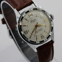 1960s Lucerne Men's 17Jwl Swiss Made Gold Unique Bezel Watch w/ Strap