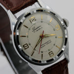 1960s Lucerne Men's 17Jwl Swiss Made Gold Unique Bezel Watch w/ Strap