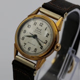 WWII Muros Men's Swiss Made Military 15Jwl Gold Watch w/ Strap