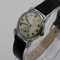 WWII Marvin Swiss Made Silver Watch w/ Strap