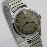 WWII Marvin Men's Swiss Made Silver Watch w/ Silver Bracelet