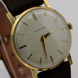 Marc Nicolet Men's Gold 17Jwl Swiss Made Ultra Thin Watch w/ Strap