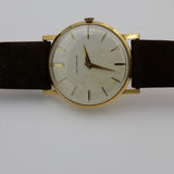 Marc Nicolet Men's Gold 17Jwl Swiss Made Ultra Thin Watch w/ Strap