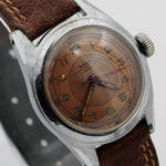 WWII Herr Walter Naef Men's Silver 17Jwl Military Swiss Made Watch