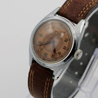 WWII Herr Walter Naef Men's Silver 17Jwl Military Swiss Made Watch