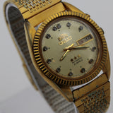 1960s Orient Mens Automatic 21Jewels Dual Calendar Gold Watch w/ Bracelet