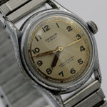 WWII Orator Silver Swiss Made 17Jwl Military Style Men's Watch w/ Bracelet